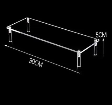 1-4 Tier Acrylic Display Stand Durable Display Rack For Cupcake Perfume Doll Transparent Trapezoidal Blind Box Storage Shelf